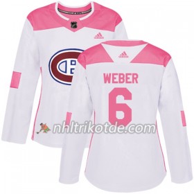Montreal Canadiens Trikot Shea Weber 6 Adidas 2017-2018 Weiß Pink Fashion Authentic - Dame